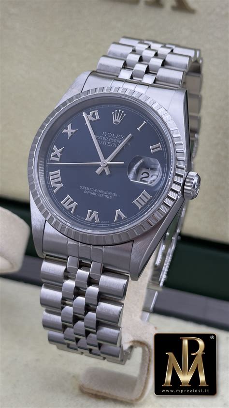 rolex date usati con scatola e garanzia|Rolex DateJust 16220 Full Set Garanzia Italiana: Quadrante Blu e .